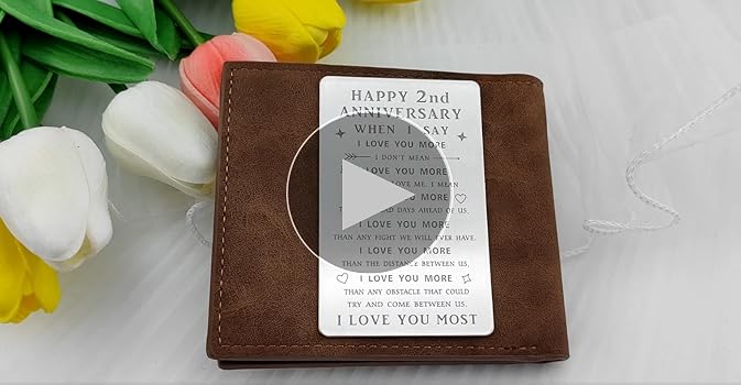 SOUSYOKYO 2 Year Anniversary Card Gifts for Men Him Husband